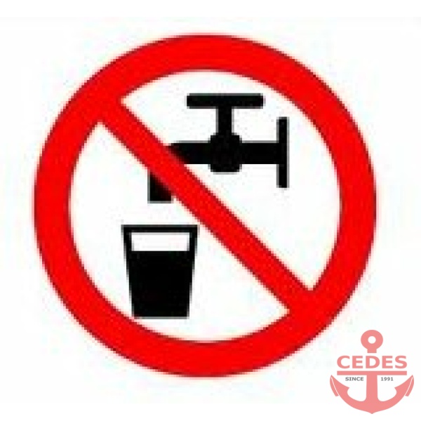 Sticker geen drinkwater