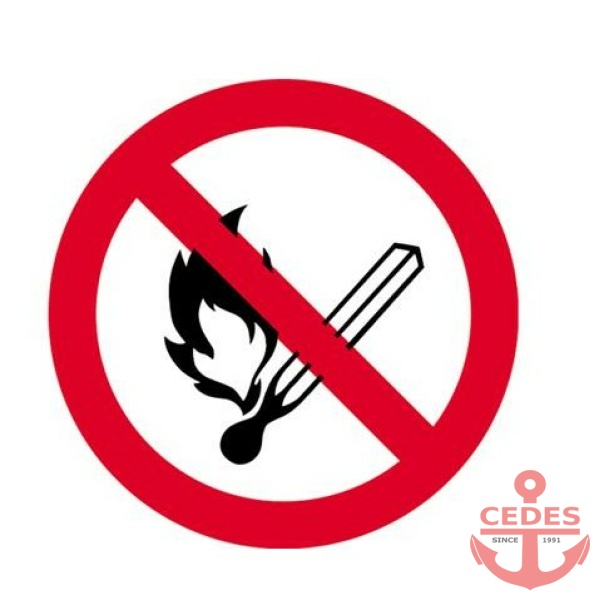 magneetplaat + zacht pvc vuur, open licht en roken verboden