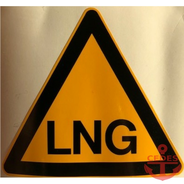 sticker gevaar LNG 70 x 70 mm
