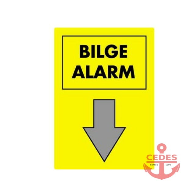 Bordje Bilge Alarm 15×10 cm