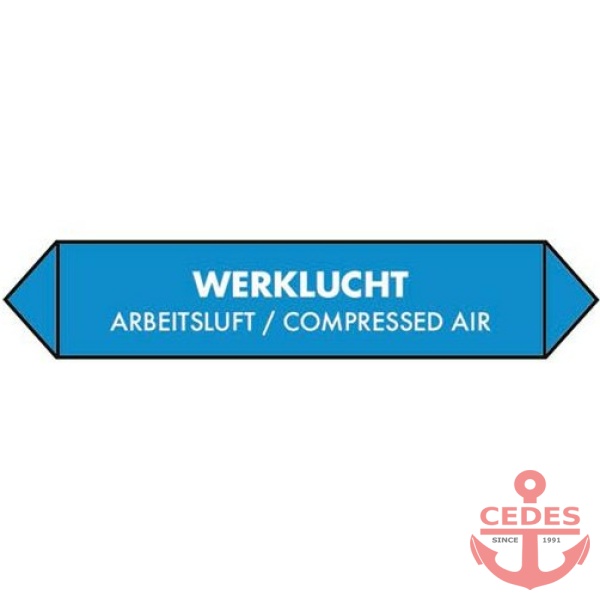 Sticker werklucht/arbeitsluft/compressed air