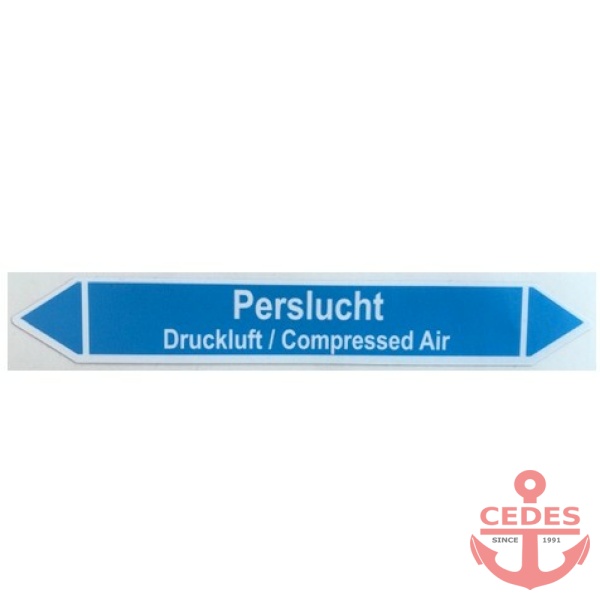 Sticker Perslucht/Druckluft/Compressed Air