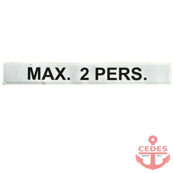 Sticker max … personen 35x4cm
